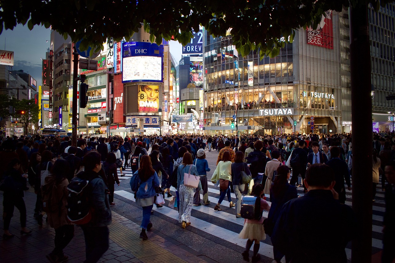 日本の都市部の混雑